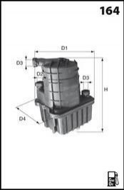 Фільтр палива (аналогWF8364/KL832D) Renault Clio MECAFILTER elg5348