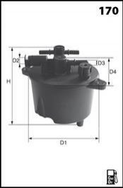 Фільтр палива (аналогWF8397/KL581) MECAFILTER elg5365