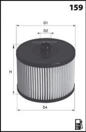 Фильтр топлива (аналог/KX335D) MECAFILTER elg5391