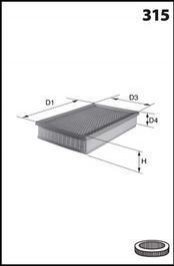 Фильтр воздушный (аналогWA6346/LX688) MECAFILTER elp3715
