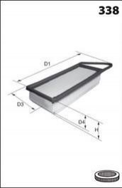 Фільтр повітряний (аналогWA9663/LX2995) MECAFILTER elp9310