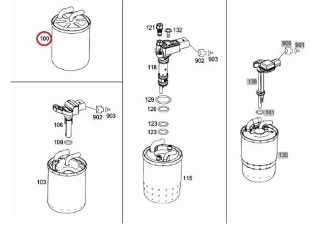 Фільтр паливний MERCEDES-BENZ 6460920501