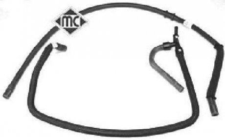 Патрубок радіатора Citroen Xantia 1.9D (94-) Peugeot 406 Metalcaucho 08648