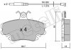 Купити Колодки гальмівні (передні) Renault Clio 90-98/Symbol 00-/Megane 96-03/Peugeot 205 87-98 (+датчики) Renault 19, 21, Espace, Clio, Megane Metelli 22-0120-0K (фото1) підбір по VIN коду, ціна 614 грн.