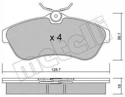 Колодки гальмівні (передні) Citroen C2/С3 03- Citroen C3, C2 Metelli 22-0329-0