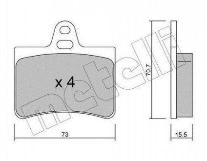 Комплект тормозных колодок (дисковых).) Citroen C5, Audi A6 Metelli 22-0333-0