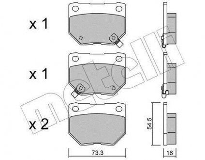 Тормозные колодки (задние) Subaru Impreza 94- Metelli 22-0501-0