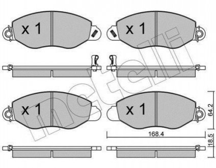 Купити Колодки гальмівні (передні) Ford Transit 00-06 Ford Transit Metelli 22-0536-0 (фото1) підбір по VIN коду, ціна 1193 грн.