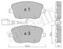 Купить Комплект тормозных колодок Metelli 22-0547-1 (фото10) подбор по VIN коду, цена 1248 грн.