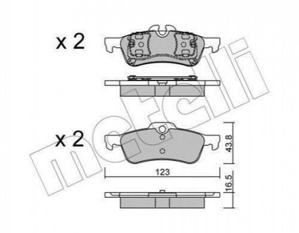 Комплект тормозных колодок Mini Cooper Metelli 22-0556-0