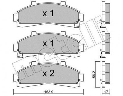 Тормозные колодки (передние) Ford Explorer/Ranger 3.0/4.0 90-98 Mazda Xedos 9 Metelli 22-0683-0