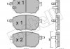 Купить Комплект тормозных колодок (дисковых).) Nissan Murano, Infiniti FX Metelli 22-0741-0 (фото1) подбор по VIN коду, цена 1023 грн.