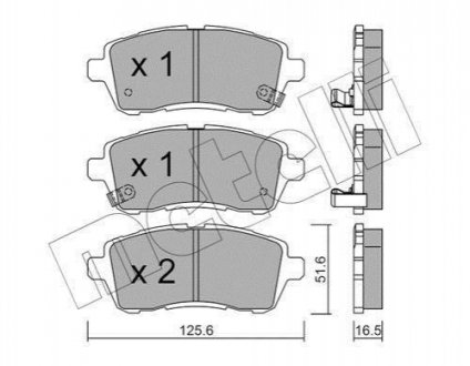 Комплект тормозных колодок Daihatsu Sirion Metelli 22-0793-1