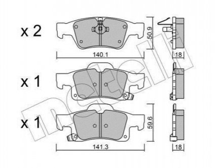 Комплект тормозных колодок Metelli 22-0928-0