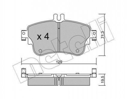 Комплект тормозных колодок (дисковых).) Mercedes W246, W176, CLA-Class Metelli 22-0964-0