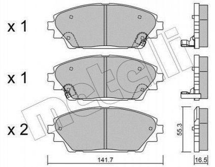 Комплект тормозных колодок Mazda 3, CX-3 Metelli 22-0992-0 (фото1)