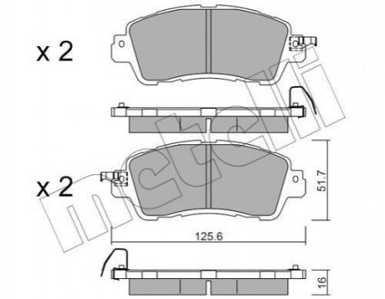 Купить Комплект тормозных колодок (дисковых).) Mazda 2 Metelli 22-1085-0 (фото1) подбор по VIN коду, цена 901 грн.
