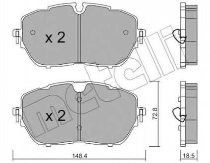 Купить Комплект тормозных колодок (дисковых).) Peugeot 308 Metelli 22-1105-0 (фото1) подбор по VIN коду, цена 1251 грн.