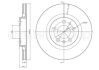 Купити Диск гальмівний (передній) Skoda Octavia 96-10/Seat Leon/VW Golf 97-06 (279.5x22) (з покр.) (вент.) Metelli 23-0391C (фото1) підбір по VIN коду, ціна 1292 грн.