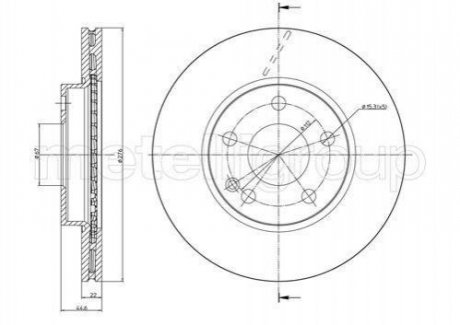 Диск тормозной Mercedes W169, W245 Metelli 23-0831C