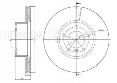 Тормозной диск Metelli 23-0986C