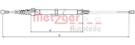 Трос ручного тормоза METZGER 107505