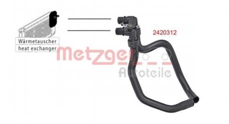 Шланг гумовий Citroen Berlingo, Peugeot Partner METZGER 2420312