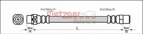 Шланг гальмівний BMW E36, E46 METZGER 4110053