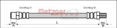 Купити Шланг гальмівний Mercedes Vito, V-Class METZGER 4110576 (фото1) підбір по VIN коду, ціна 304 грн.