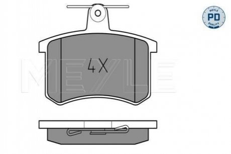 Колодки тормозные (задние) Audi A4 -00/A6 -97 Alfa Romeo 33, Fiat Tipo, Uno, Lancia Thema, Delta, Fiat Punto, Alfa Romeo 145, 146 MEYLE 025 211 4416/PD