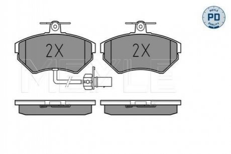 Купить Комплект тормозных колодок Audi A4, Volkswagen Passat MEYLE 025 219 4519-1/PD (фото1) подбор по VIN коду, цена 1571 грн.