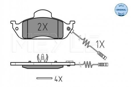 Колодки тормозные (передние) MB ML-class (W163) 98-05 MEYLE 025 231 9317/W