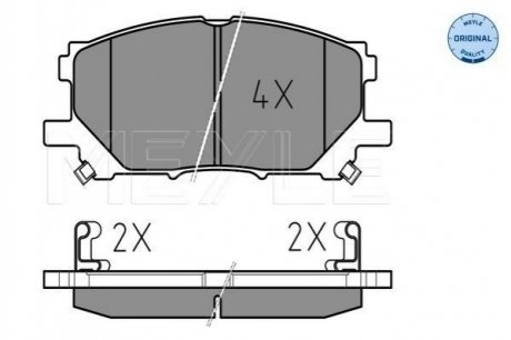 Купити Комплект гальмівних колодок з 4 шт. дисків Lexus RX, GS MEYLE 025 239 8916 (фото1) підбір по VIN коду, ціна 1144 грн.