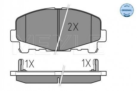 Комплект гальмівних колодок з 4 шт. дисків Honda Accord MEYLE 025 247 6616