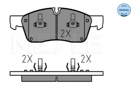 Купить Комплект тормозных колодок Jeep Grand Cherokee, Mercedes M-Class, GL-Class, GLE-Class, GLS-Class MEYLE 025 251 9021 (фото1) подбор по VIN коду, цена 1542 грн.