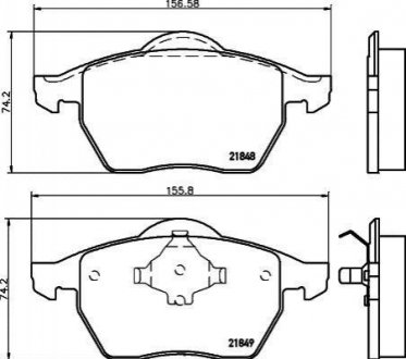 Гальмівні колодки перед. VW Sharan 95-00 SEAT Alhambra FORD Galaxy MINTEX mdb1741