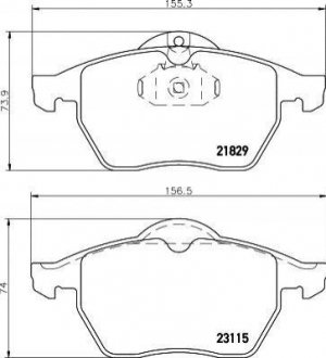 Купити ГАЛЬМІВНІ КОЛОДКИ ДИСКОВІ Vectra B 95- Opel Vectra, SAAB 9-5 MINTEX mdb1813 (фото1) підбір по VIN коду, ціна 1013 грн.