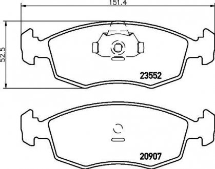 Купити Колодки гальмівні дискові Fiat Punto MINTEX mdb2076 (фото1) підбір по VIN коду, ціна 890 грн.