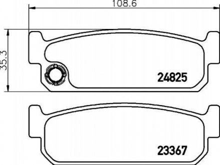 Купити Гальмівні колодки зад. Nissan Maxima QX -00 Nissan Maxima MINTEX mdb2175 (фото1) підбір по VIN коду, ціна 689 грн.