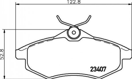 ГАЛЬМІВНІ КОЛОДКИ ДИСКОВІ CITROEN C2,C3 1,1-1,4HDi 02- MINTEX mdb2253