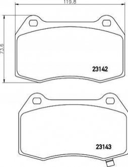 Купити NISSAN ГАЛЬМІВНІ КОЛОДКИ ДИСКОВІ 350Z 03- MINTEX mdb2341 (фото1) підбір по VIN коду, ціна 1255 грн.