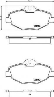 Купить Колодки тормозные дисковые Mercedes S211, W211 MINTEX mdb2539 (фото1) подбор по VIN коду, цена 1330 грн.