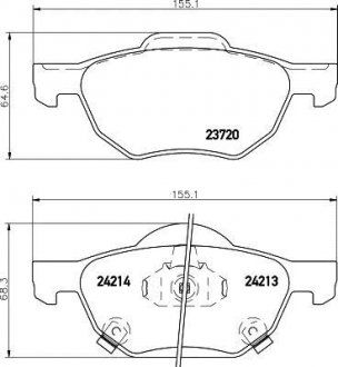 Купить Колодки тормозные дисковые Honda Accord MINTEX mdb2599 (фото1) подбор по VIN коду, цена 1085 грн.