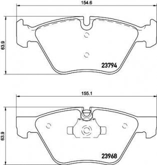 Купить Колодки тормозные дисковые BMW E91, X1, E90, E93, E92 MINTEX mdb2692 (фото1) подбор по VIN коду, цена 1275 грн.