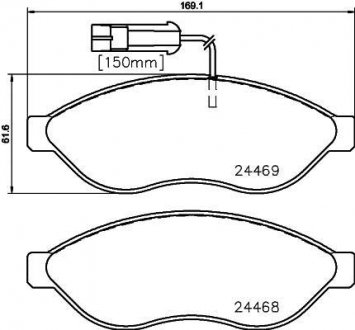 Купить Колодки тормозные дисковые Fiat Ducato, Peugeot Boxer, Citroen Jumper MINTEX mdb3365 (фото1) подбор по VIN коду, цена 1560 грн.