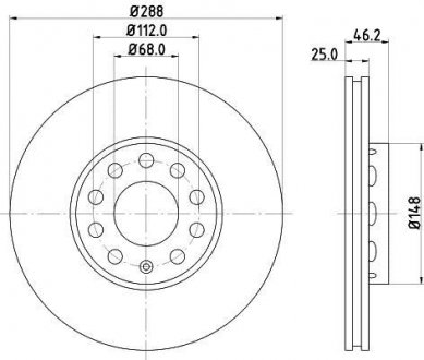 Диск тормозной MINTEX mdc768c