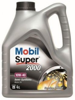 Моторне масло SUPER 2000 / 10W40 / 4л. / Opel Corsa, Kadett, Vectra, Ascona, Omega, Astra, Frontera, Zafira, Combo MOBIL 150018