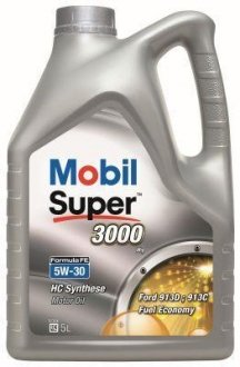 Олива моторна Super 3000 X1 Formula FE 5W-30 API SL/CF ACEA A5/B5 5л MOBIL 151525