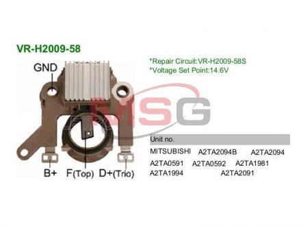 Купить Регулятор напряжения генератора MOBILETRON vrh200958 (фото1) подбор по VIN коду, цена 691 грн.