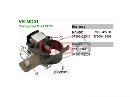 Купити Регулятор напруги генератора MOBILETRON vrmd01 (фото1) підбір по VIN коду, ціна 416 грн.